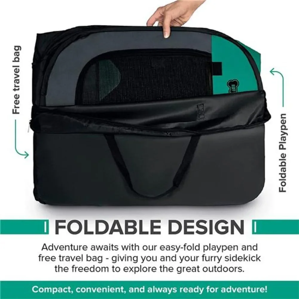 Portable Foldable Pet Playpen Water-Resistant Removable Shade Cover, Medium